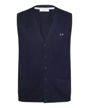 Однотонный жилет Sun68, синий