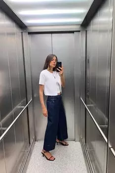 Однотрикотажный укороченный кардиган ZARA, белый