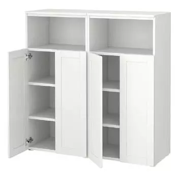 одуль для хранения Ikea Smastad/Platsa 120Х42Х123 см, белый/с каркасом