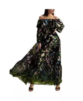 Офелия Платье из шелка Cynthia Rowley, черный