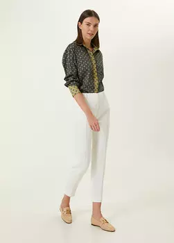 Off-белые брюки-сигареты Beymen