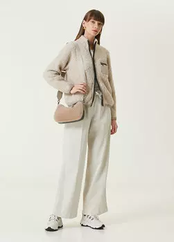 Off-белые широкие брюки Brunello Cucinelli
