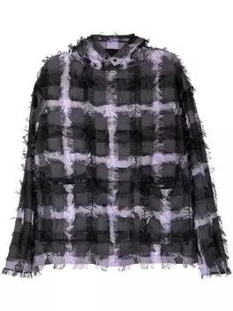 Off Duty худи WYO в клетку, фиолетовый