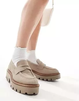 OFF THE HOOK WOODSIDE мокасины кожаные повседневные туфли серо-коричневого цвета