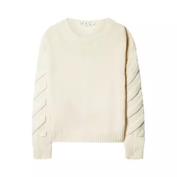 Off-White 3D Diag Knit Crewneck New Beige