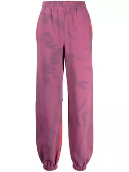 Off-White abstract-print track pants, фиолетовый