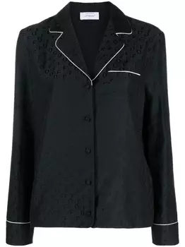 Off-White атласная рубашка Off Jacq Pajama, черный