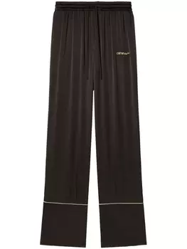 Off-White атласные пижамные брюки, черный