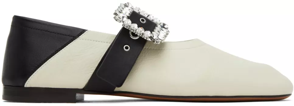 Off-White Балетки с плавным скользящим швом Wales Bonner