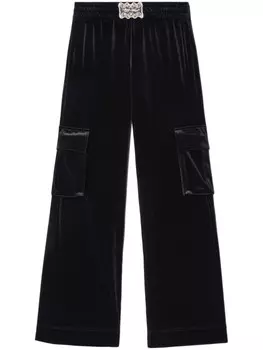 Off-White бархатные спортивные брюки-карго, черный