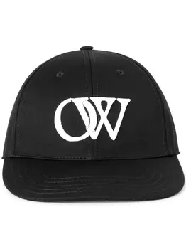 Off-White бейсболка Drill с вышитым логотипом, черный