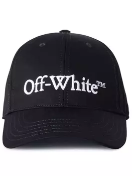 Off-White бейсболка с вышитым логотипом, черный