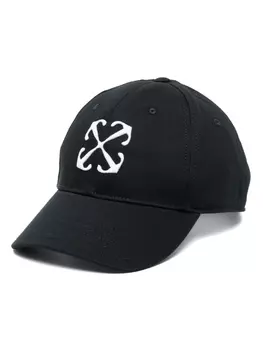 Off-White бейсболка с вышитым логотипом, черный