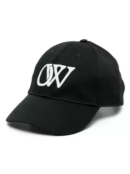 Off-White бейсболка с вышитым логотипом, черный