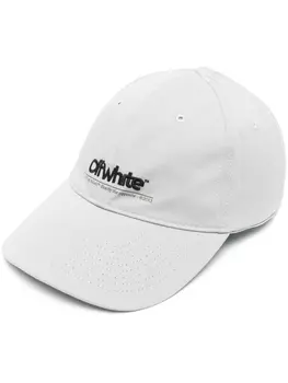 Off-White бейсболка с вышитым логотипом, серый