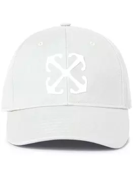 Off-White бейсболка с вышивкой Arrow Drill, серый