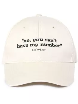 Off-White бейсболка с вышивкой Quotes, нейтральный цвет