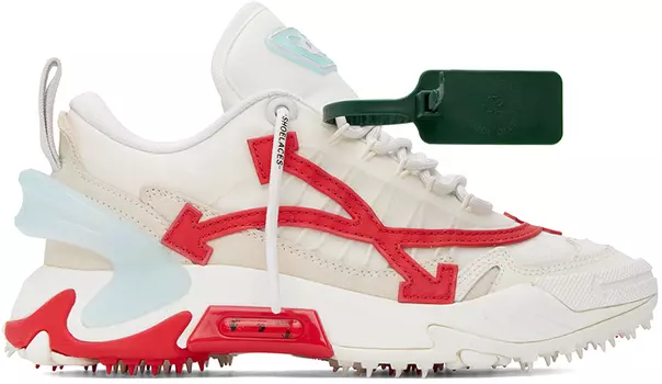 Off-White Бело-красные кроссовки Odsy 2000