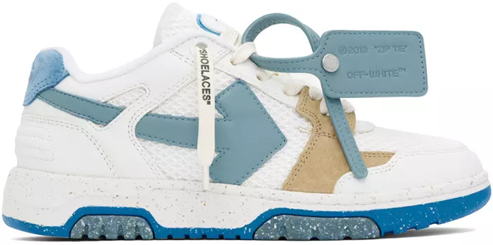 Off-White Бело-синие кроссовки Out Of Office