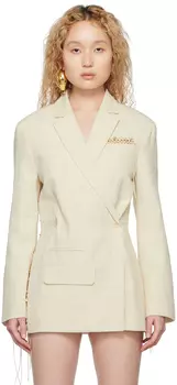 Off-White Блейзер Le Raphia La Veste Tibau Brodee Jacquemus