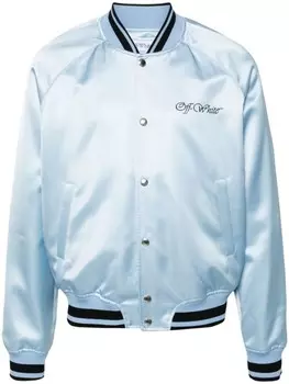 Off-White бомбер College Sateen Souvenir, синий
