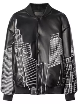 Off-White бомбер Skyline, черный