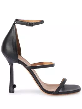 Off-White босоножки Lollipop, черный