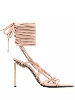 Off-White босоножки Tubular 100, нейтральный цвет