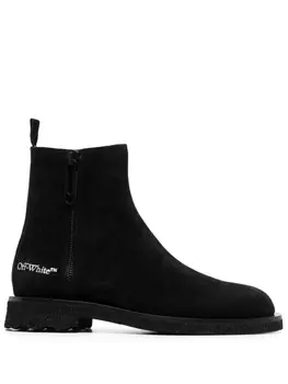 Off-White ботинки с логотипом, черный