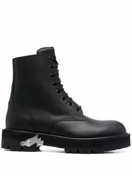 Off-White ботинки с металлической вставкой, черный