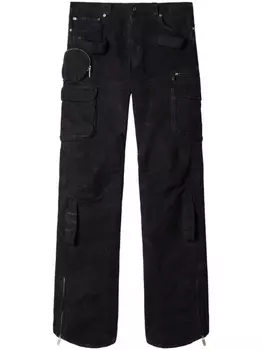 Off-White брюки карго, черный