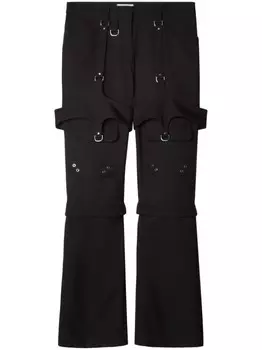 Off-White брюки карго с пряжками, черный