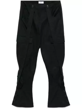 Off-White брюки карго с ремешками, черный