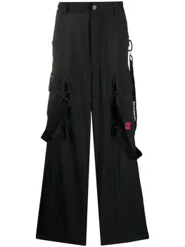 Off-White брюки карго свободного кроя, черный