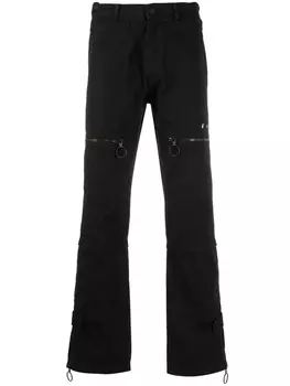 Off-White брюки прямого кроя с карманами, черный