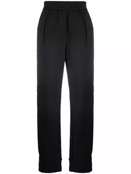 Off-White брюки прямого кроя с ремешками на щиколотках, черный