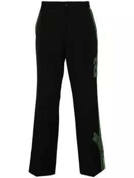 Off-White брюки с нашивкой-логотипом, черный