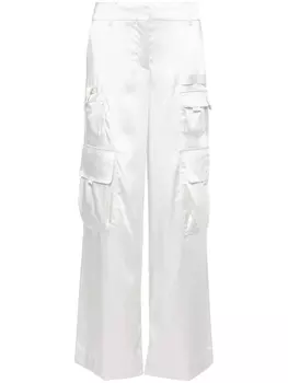 Off-White брюки с вышитым логотипом, белый