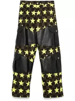 Off-White брюки Stars AO Samurai, коричневый