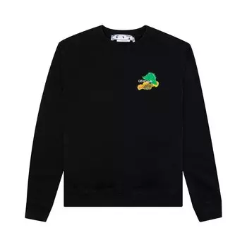 Off-White Brush Arrow Slim Crewneck, Черный/Многоцветный