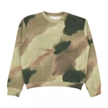 Off-White Camo Stencil Crewneck Зеленый