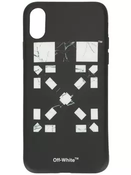 Off-White чехол Off-White Vancouver Marble для iPhone XR, черный