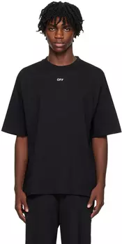 Off-White Черная футболка с двойной лунной стрелкой