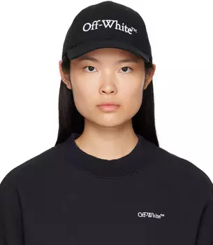Off-White Черная кепка с вышивкой