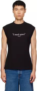 Off-White Черная майка Give Me Space