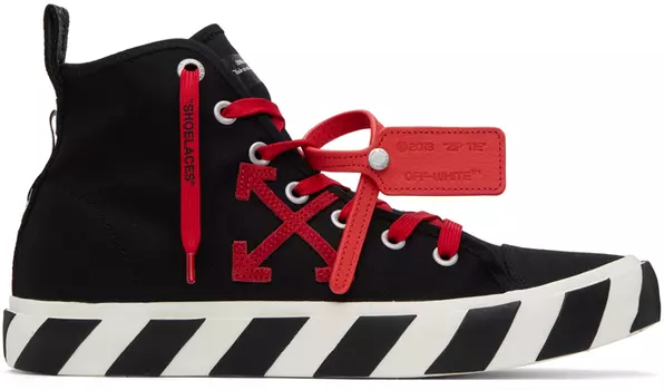 Off-White Черные вулканизированные кроссовки