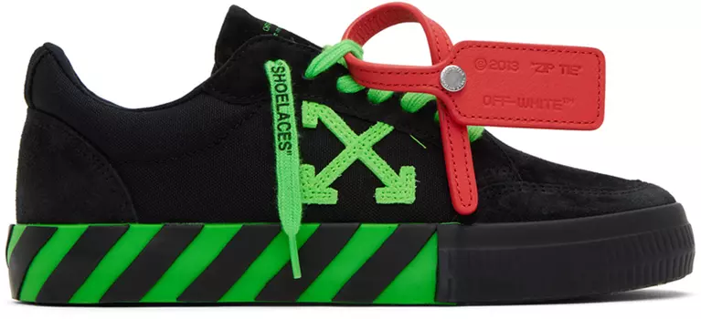 Off-White Черные вулканизированные кроссовки