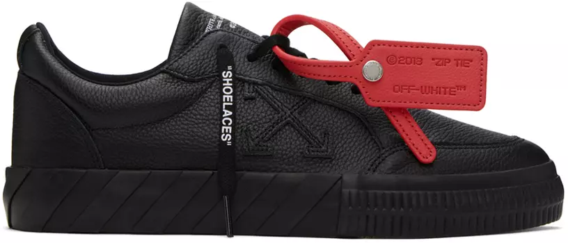 Off-White Черные вулканизированные кроссовки