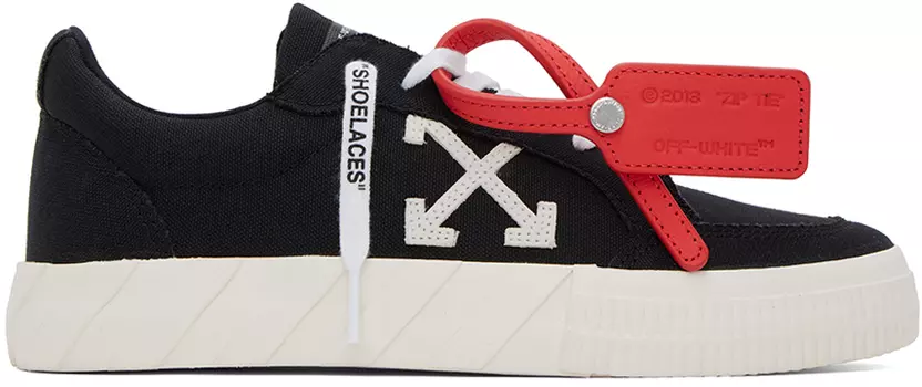 Off-White Черные вулканизированные кроссовки