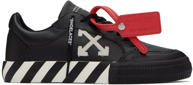 Off-White Черные вулканизированные кроссовки